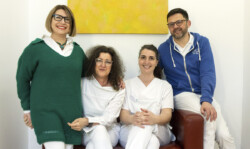 Teamfoto, von links nach rechts: Sayar, S. Becker, L. Martinez und R. Holzer